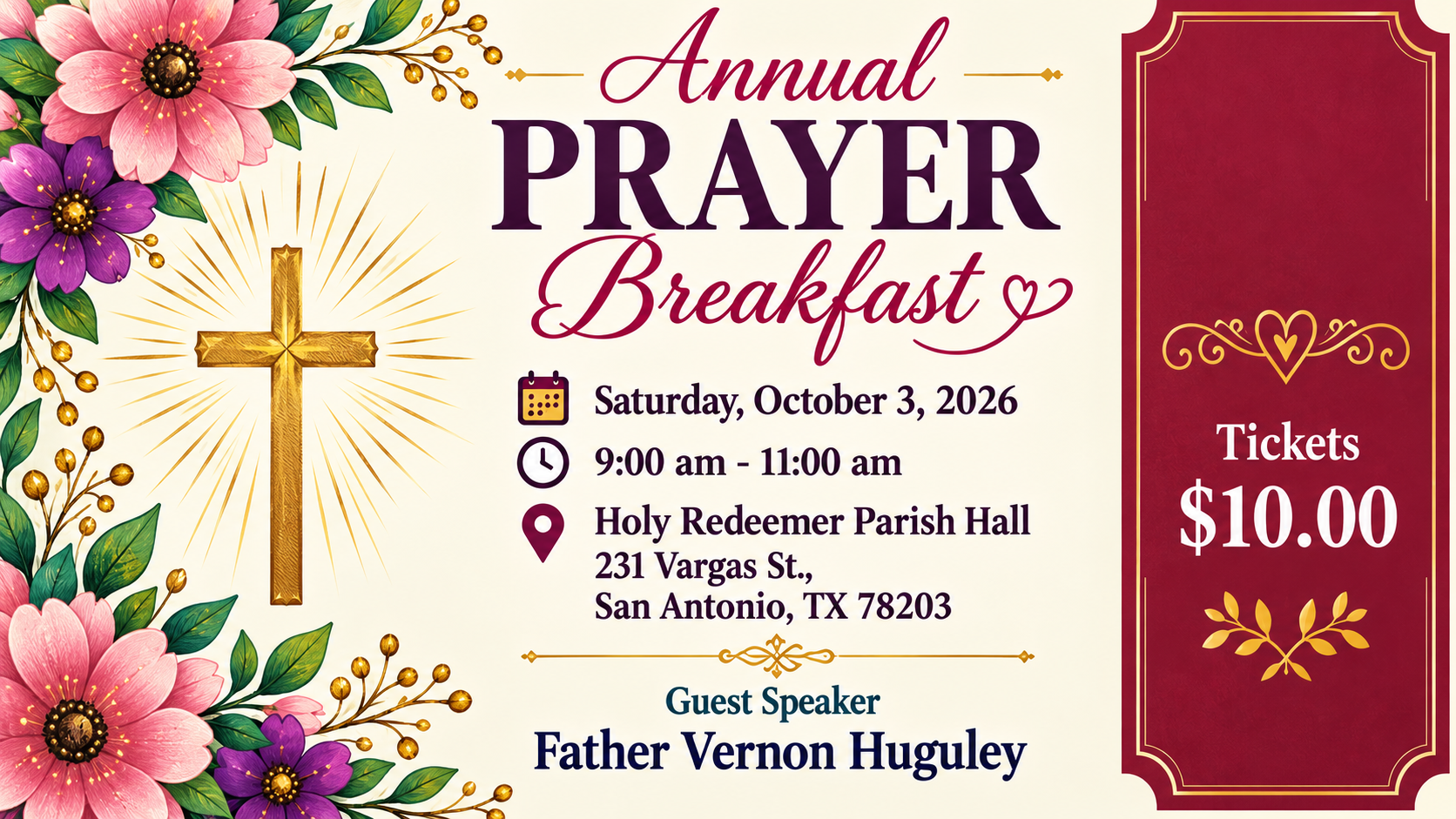 Annual Prayer Breakfast event artwork